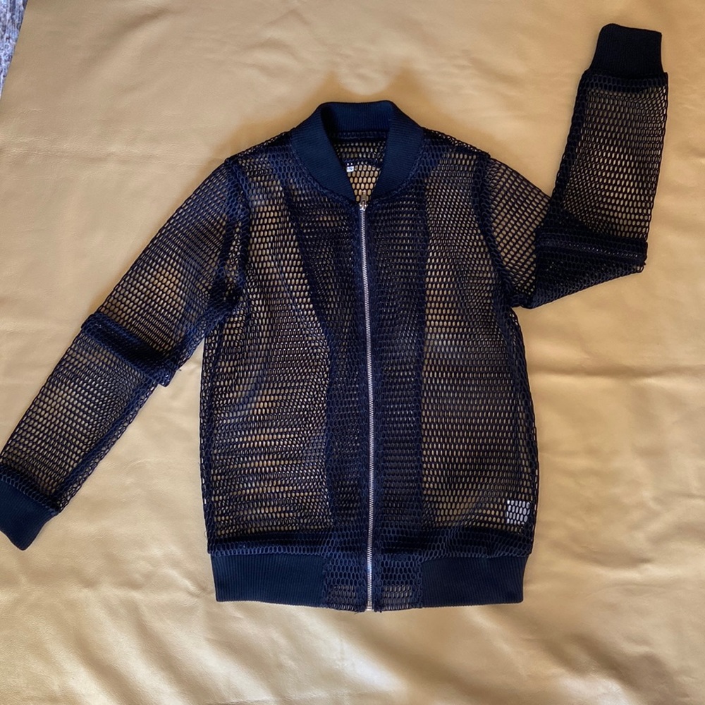 SheIn Black Mesh Jacket / Sweatshirt